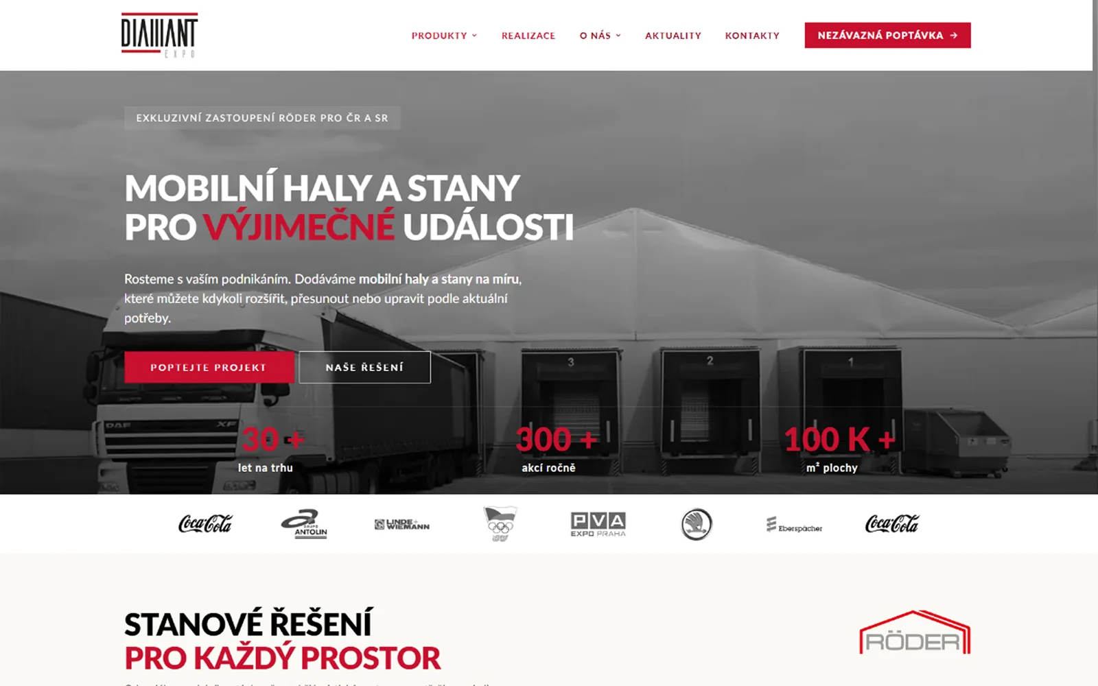 diamantexpo.cz — mobilní haly a stany