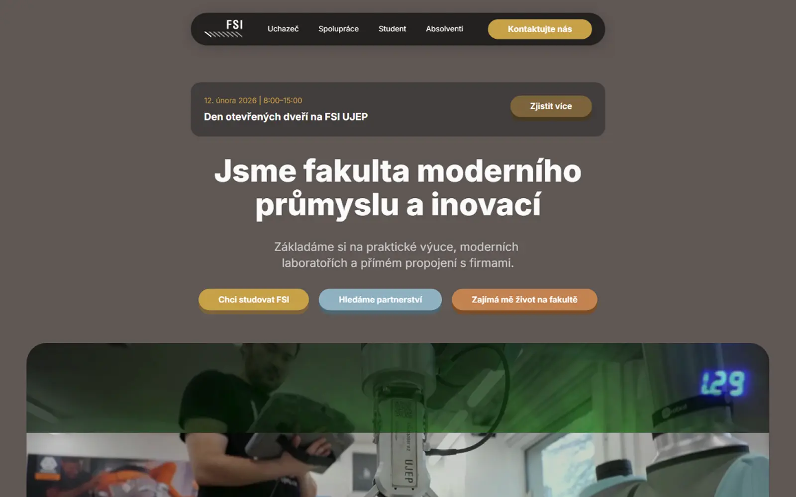 fsistudenti.cz – website for Faculty of Mechanical Engineering
