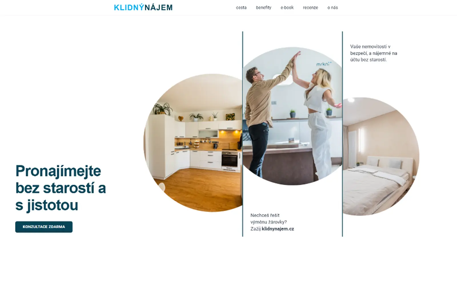 klidnynajem.cz – website for property rental services